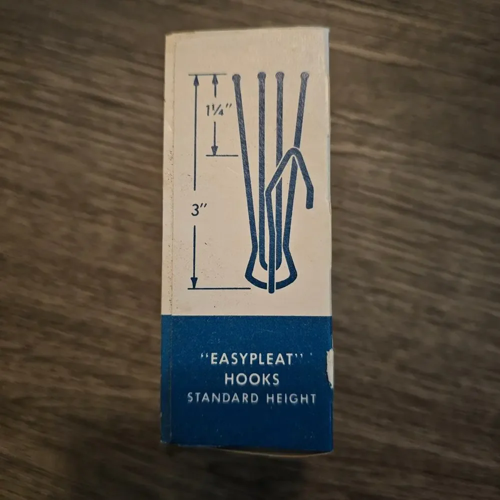 Vintage Kirsch EASYPLEAT Curtain Hooks, New Old Stock, Package of 10